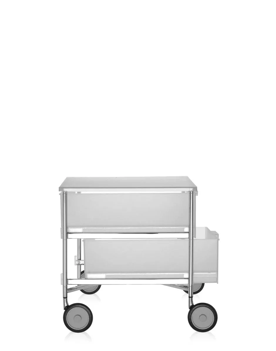 Kartell Mobil 2 Drawer With Wheels, Ice