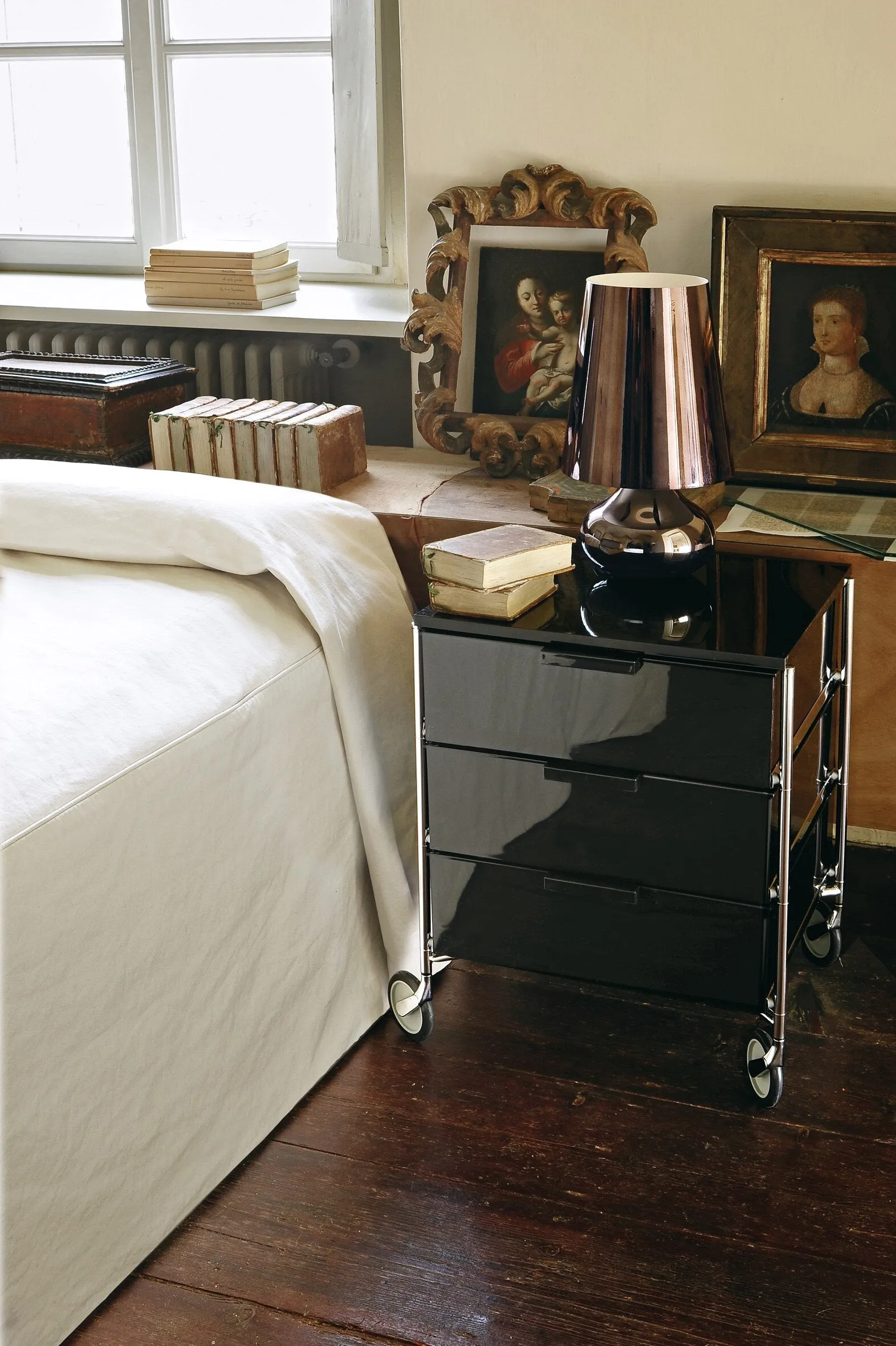 Kartell Mobil 2 Drawer With Wheels, Ice