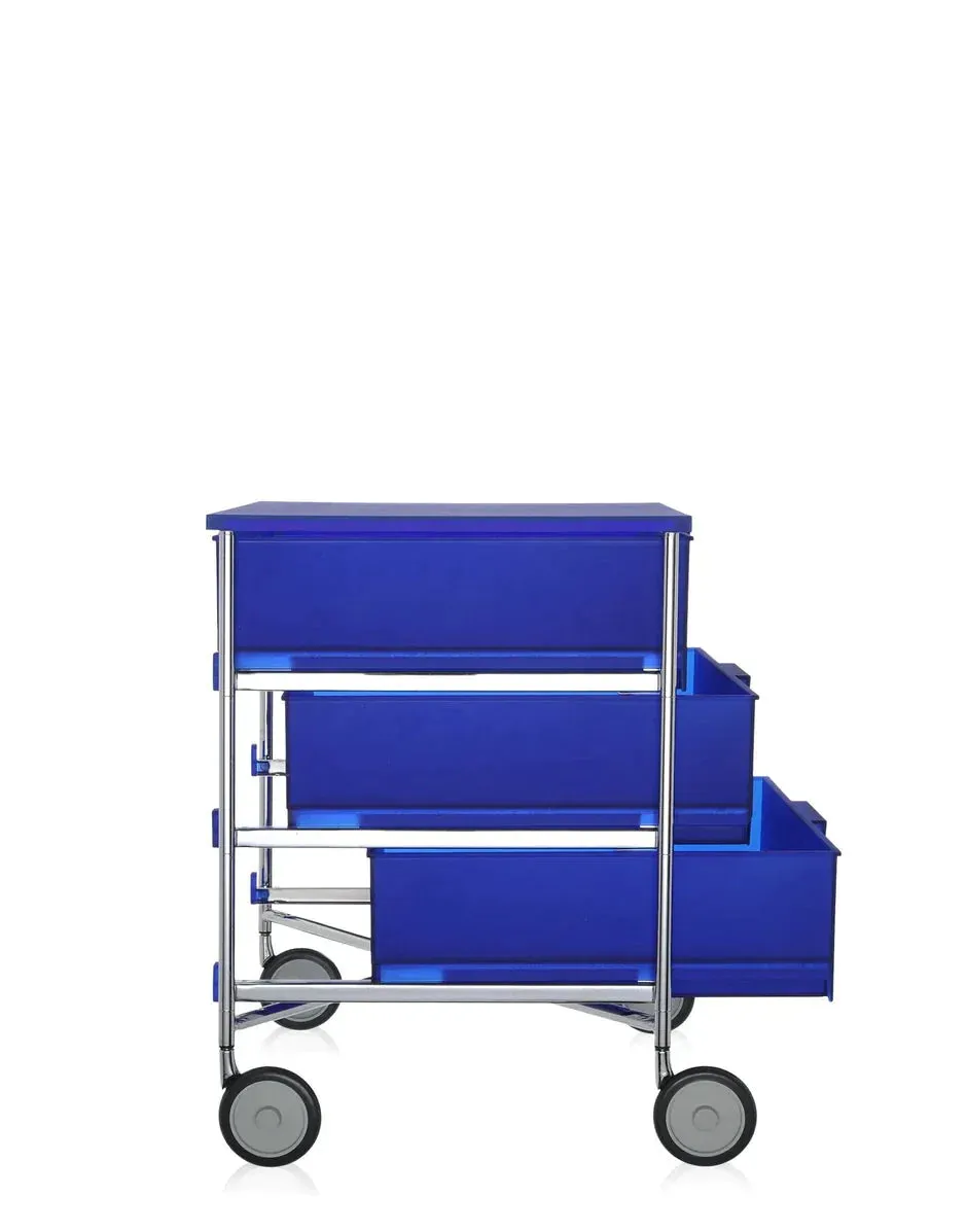 Kartell Mobil 3 Drawer With Wheels, Cobalt Blue