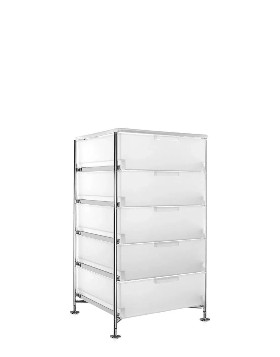 Kartell Mobil 5 Drawer With Feet, Ice