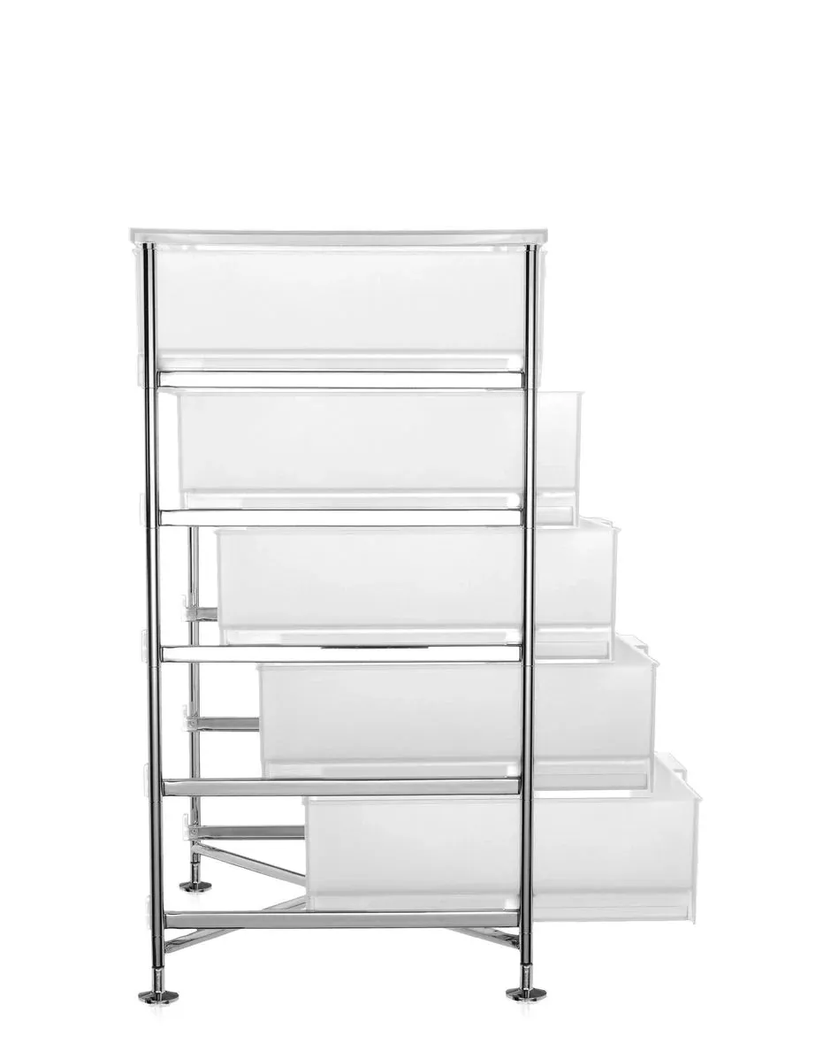 Kartell Mobil 5 Drawer With Feet, Ice