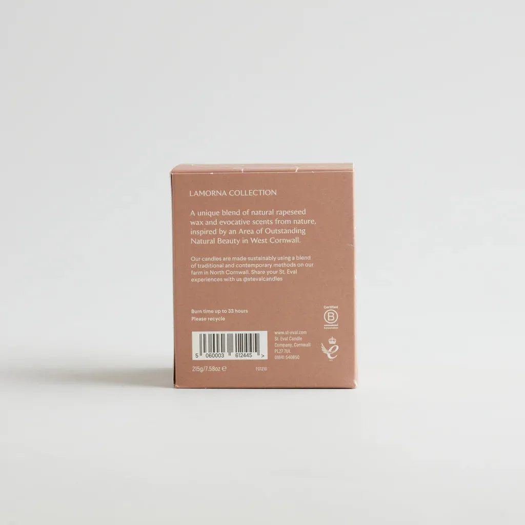 Lamorna Glass Candle - Sandalwood & Cedar