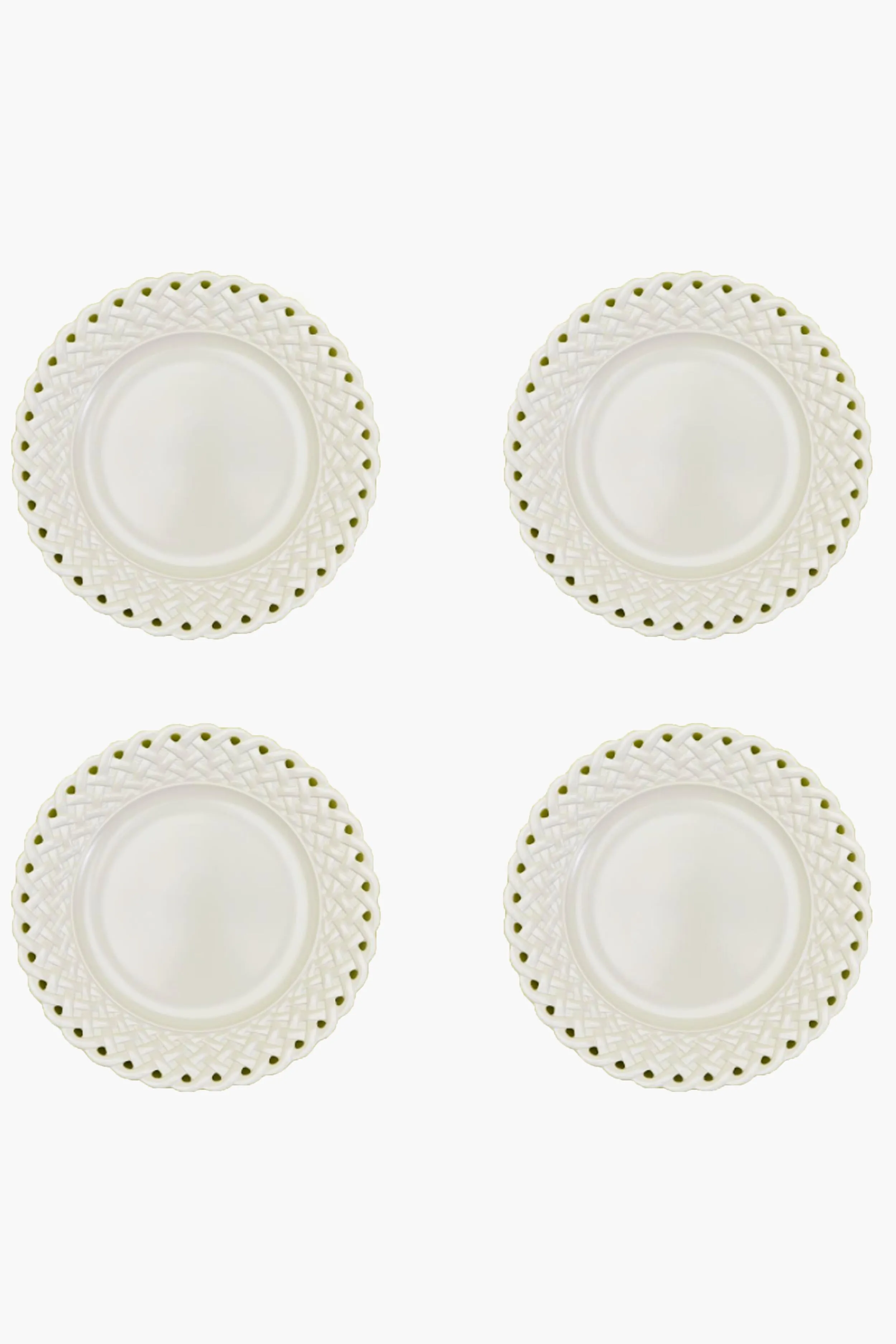 Lattice Set of 4 Dinner Plates