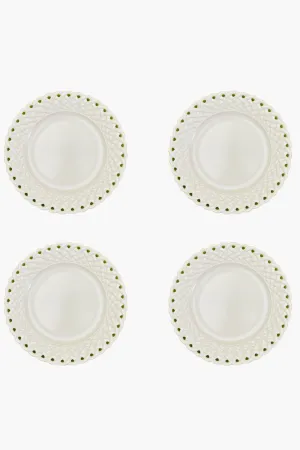 Lattice Set of 4 Dinner Plates
