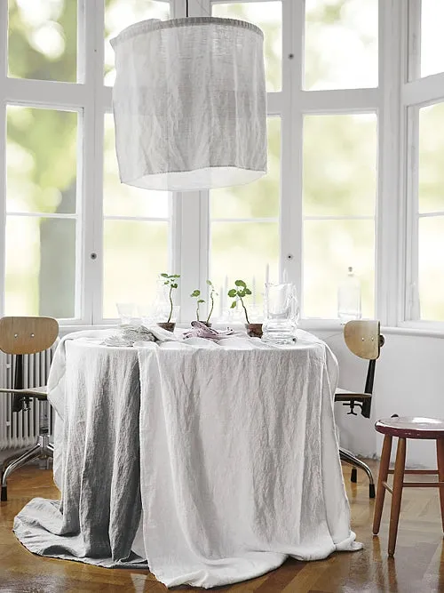 Linen Tablecloth - Light Grey
