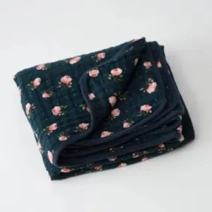 Little Unicorn Cotton Muslin Quilt - Midnight Rose