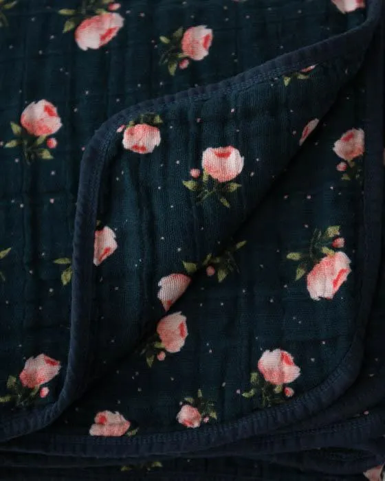 Little Unicorn Cotton Muslin Quilt - Midnight Rose