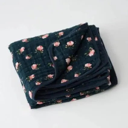 Little Unicorn Cotton Muslin Quilt - Midnight Rose