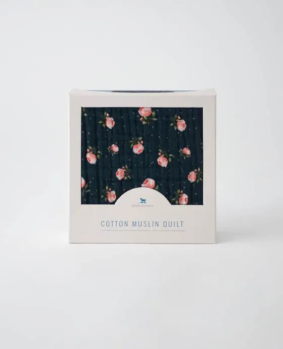Little Unicorn Cotton Muslin Quilt - Midnight Rose