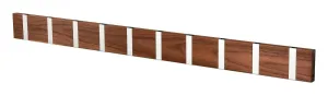 Loca Knax Horizontal Coat Rack 10 Hooks, Walnut/Grey