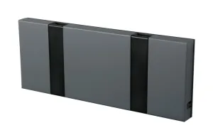 Loca Knax Horizontal Coat Rack 2 Hooks, Anthracite/Black