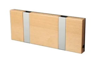 Loca Knax Horizontal Coat Rack 2 Hooks, Birch Oiled/Grey