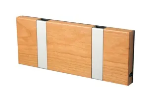 Loca Knax Horizontal Coat Rack 2 Hooks, Cherry Oiled/Grey
