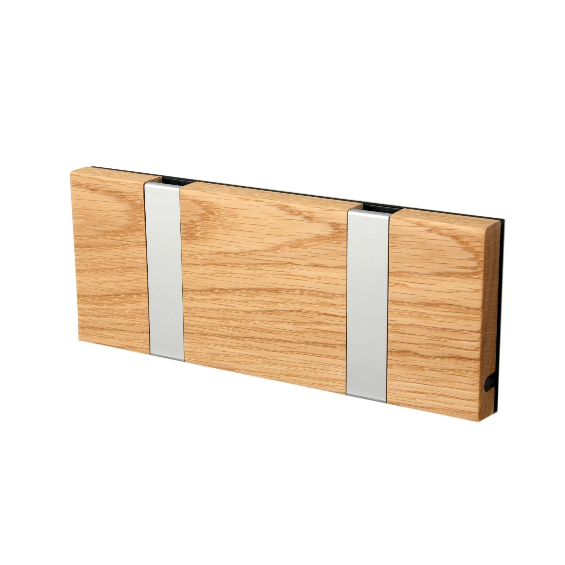 Loca Knax Horizontal Coat Rack 2 Hooks, Oak Oiled/Grey