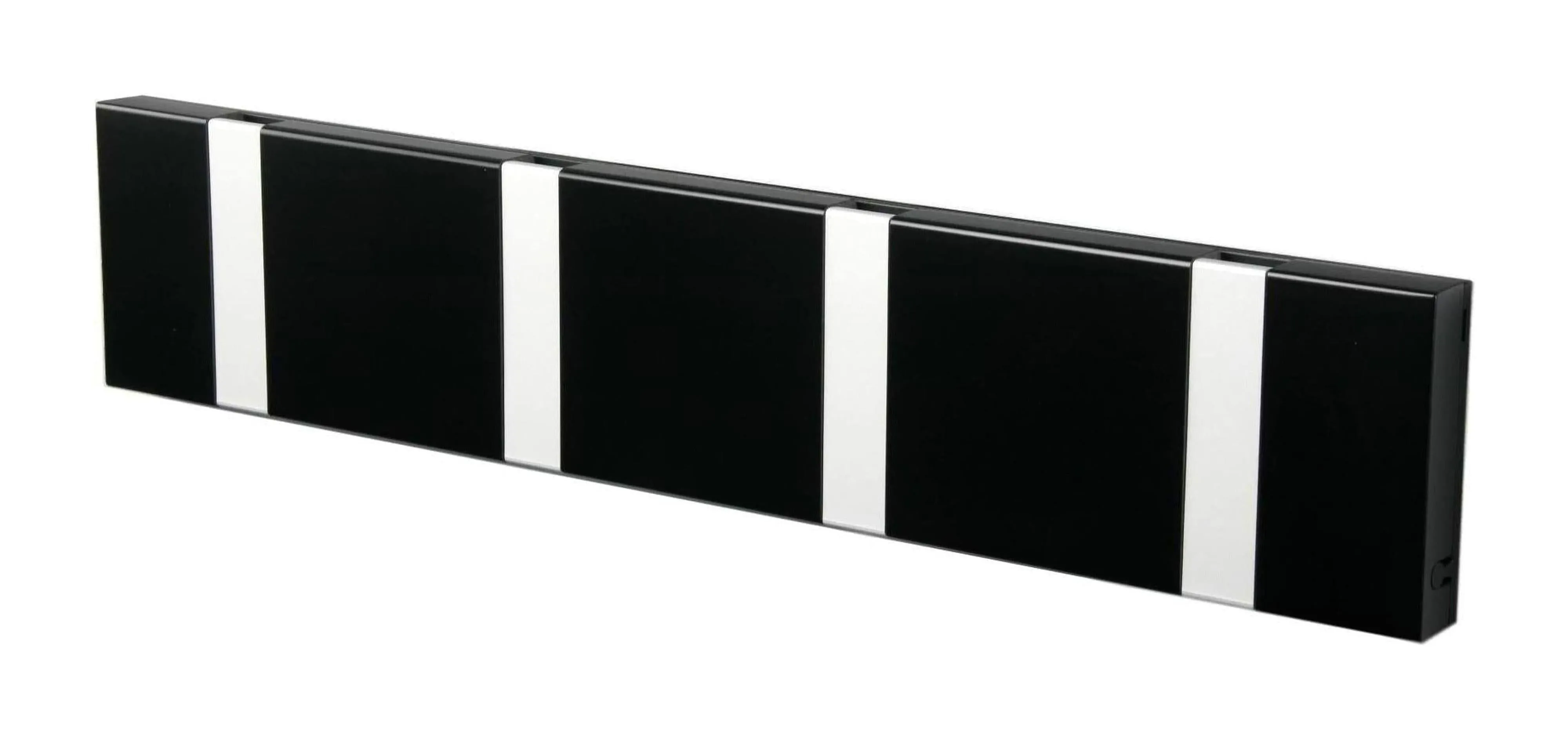 Loca Knax Horizontal Coat Rack 4 Hooks, Black/Grey