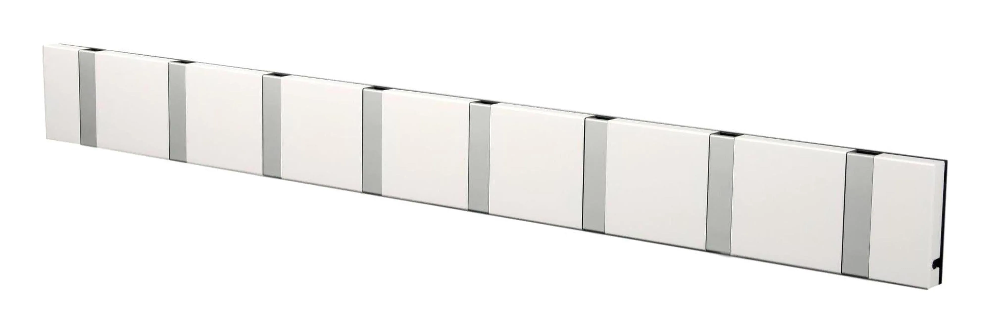 Loca Knax Horizontal Coat Rack 8 Hooks, White/Grey