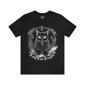 'Long Live Lucyfur' Black Unisex Cotton T-Shirt