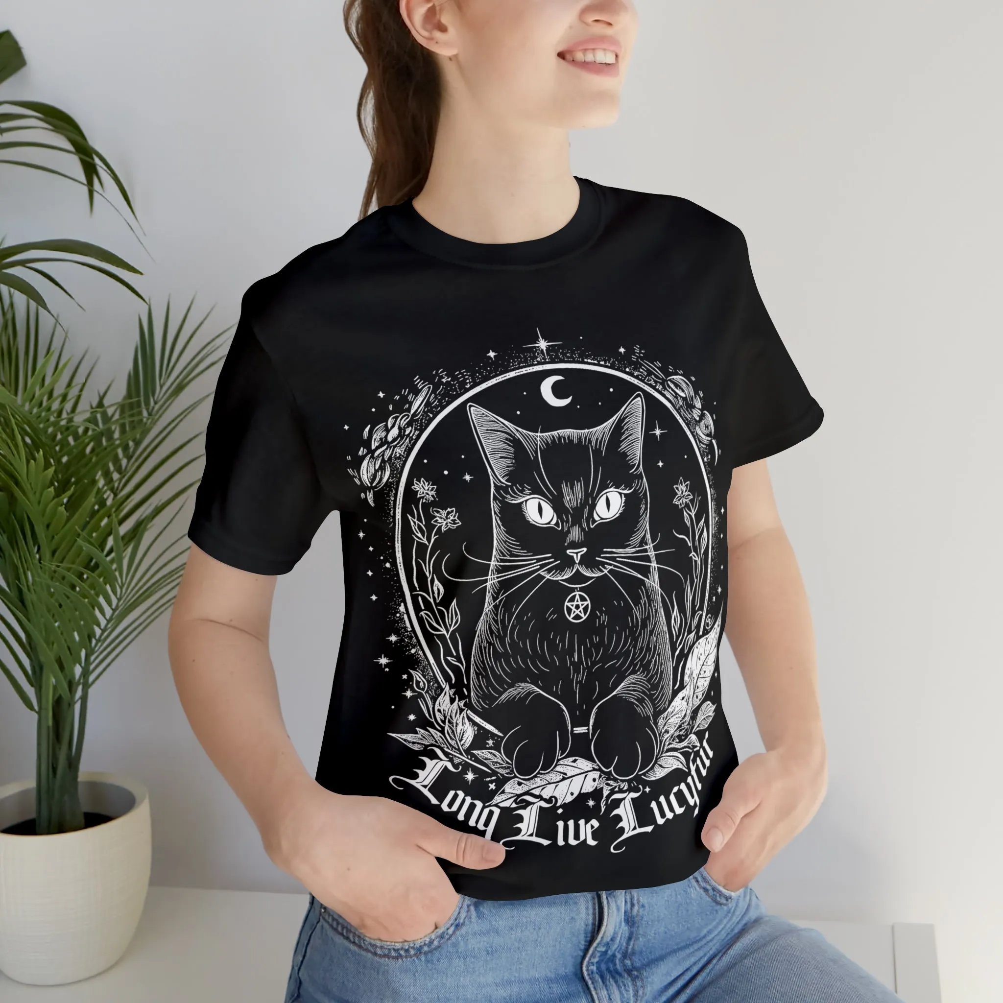 'Long Live Lucyfur' Black Unisex Cotton T-Shirt
