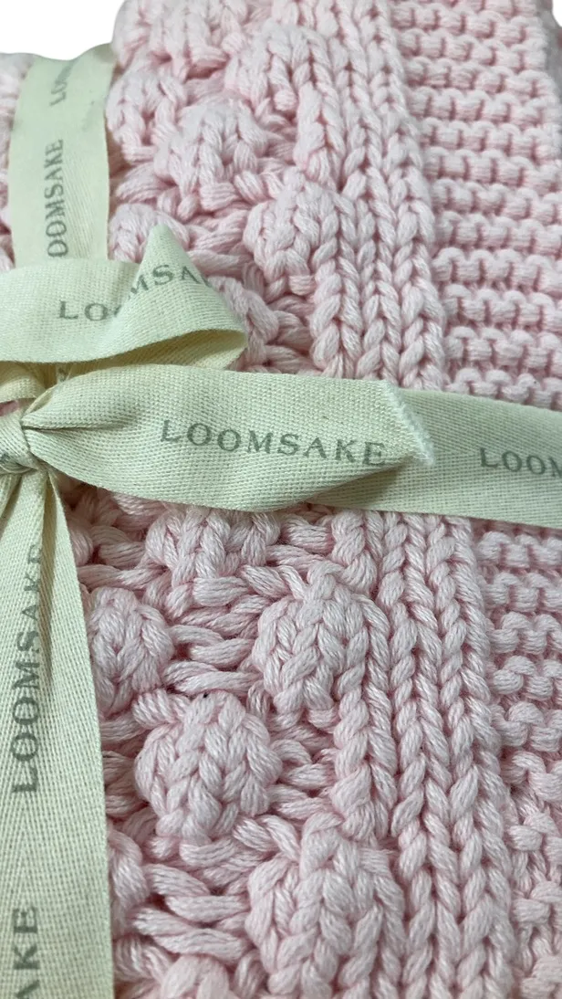 Loomsake Chunky Blanket, Cerise Pink