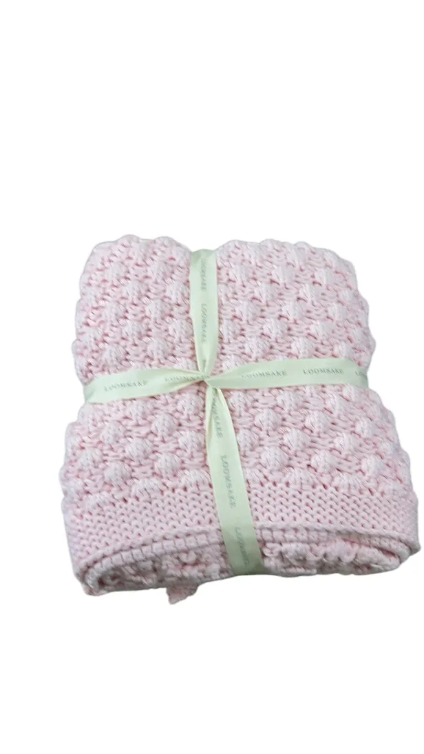 Loomsake Chunky Blanket, Cerise Pink