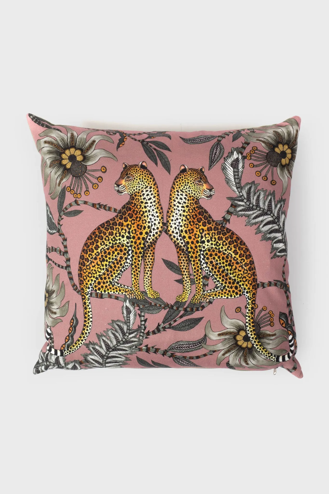 Magnolia Lovebird Leopards Cotton Pillow Cover