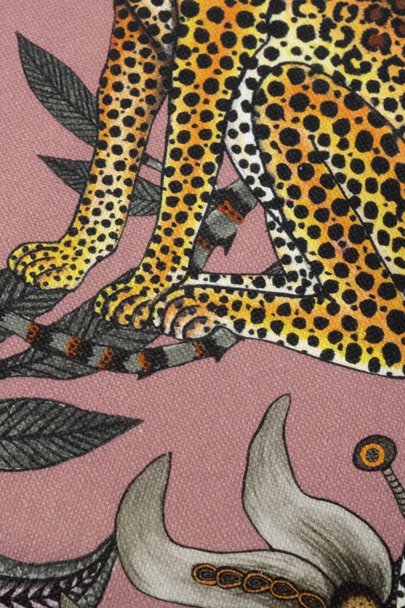 Magnolia Lovebird Leopards Cotton Pillow Cover
