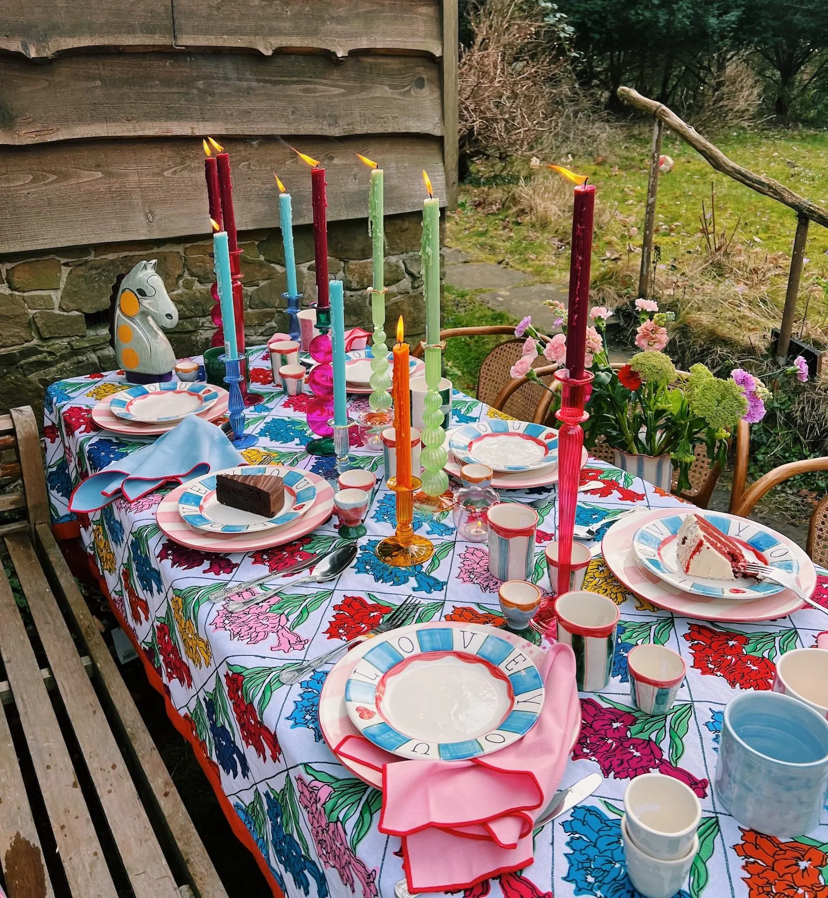 Mallow Bouquet Tablecloth
