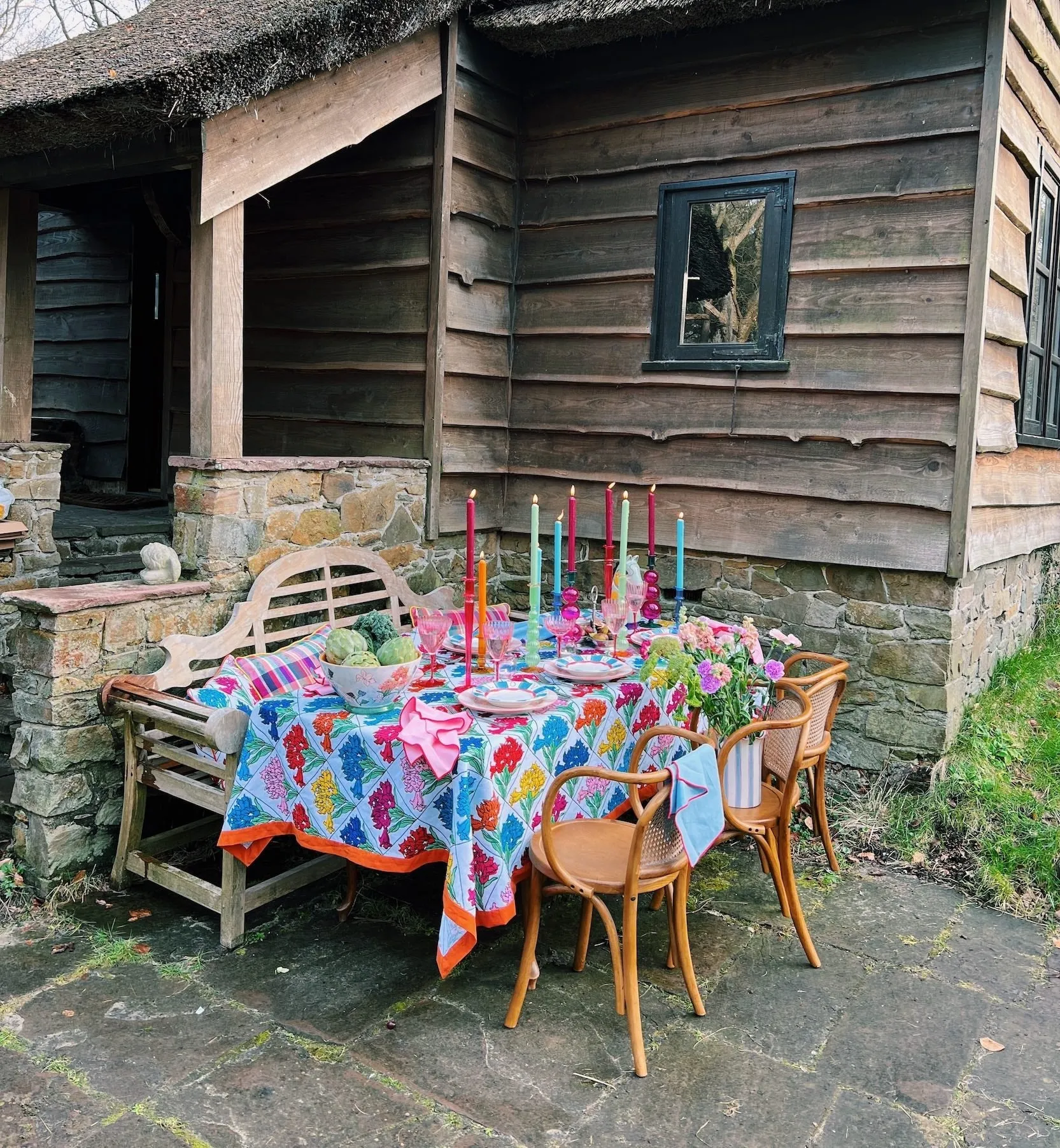 Mallow Bouquet Tablecloth