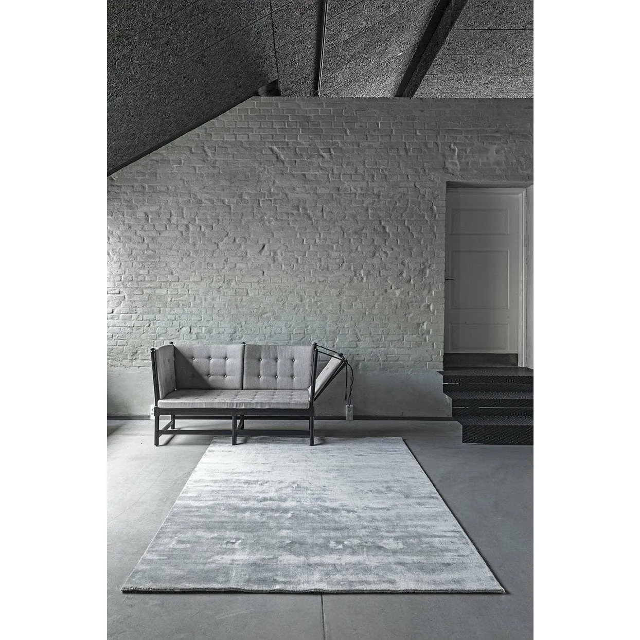 Massimo Earth Bamboo Rug Concrete Grey, 140x200 Cm