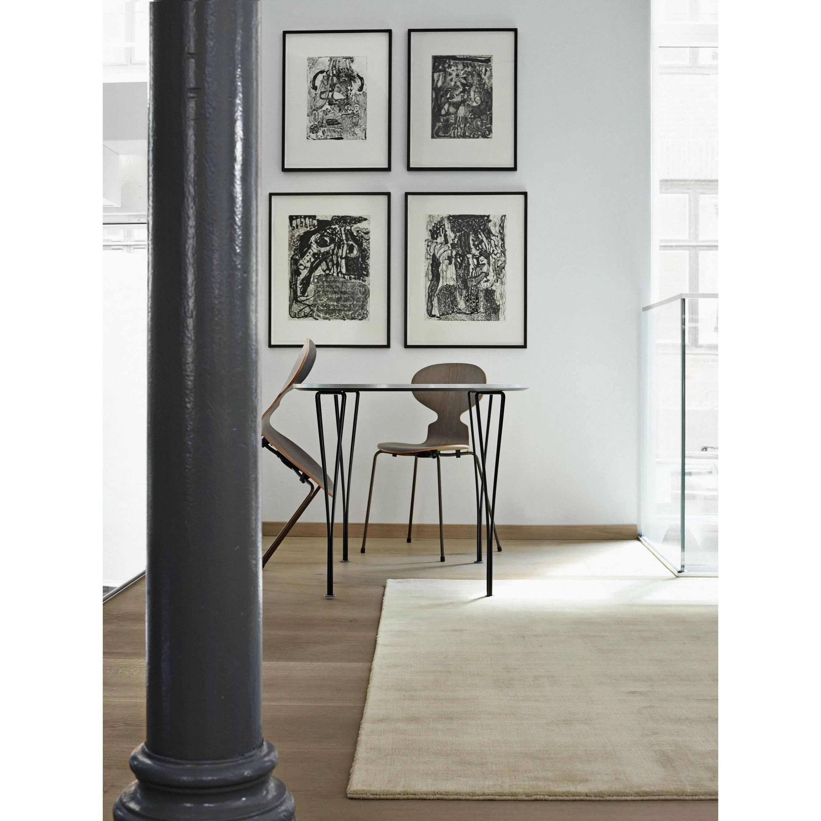Massimo Earth Bamboo Rug Soft Grey, 250x300 Cm