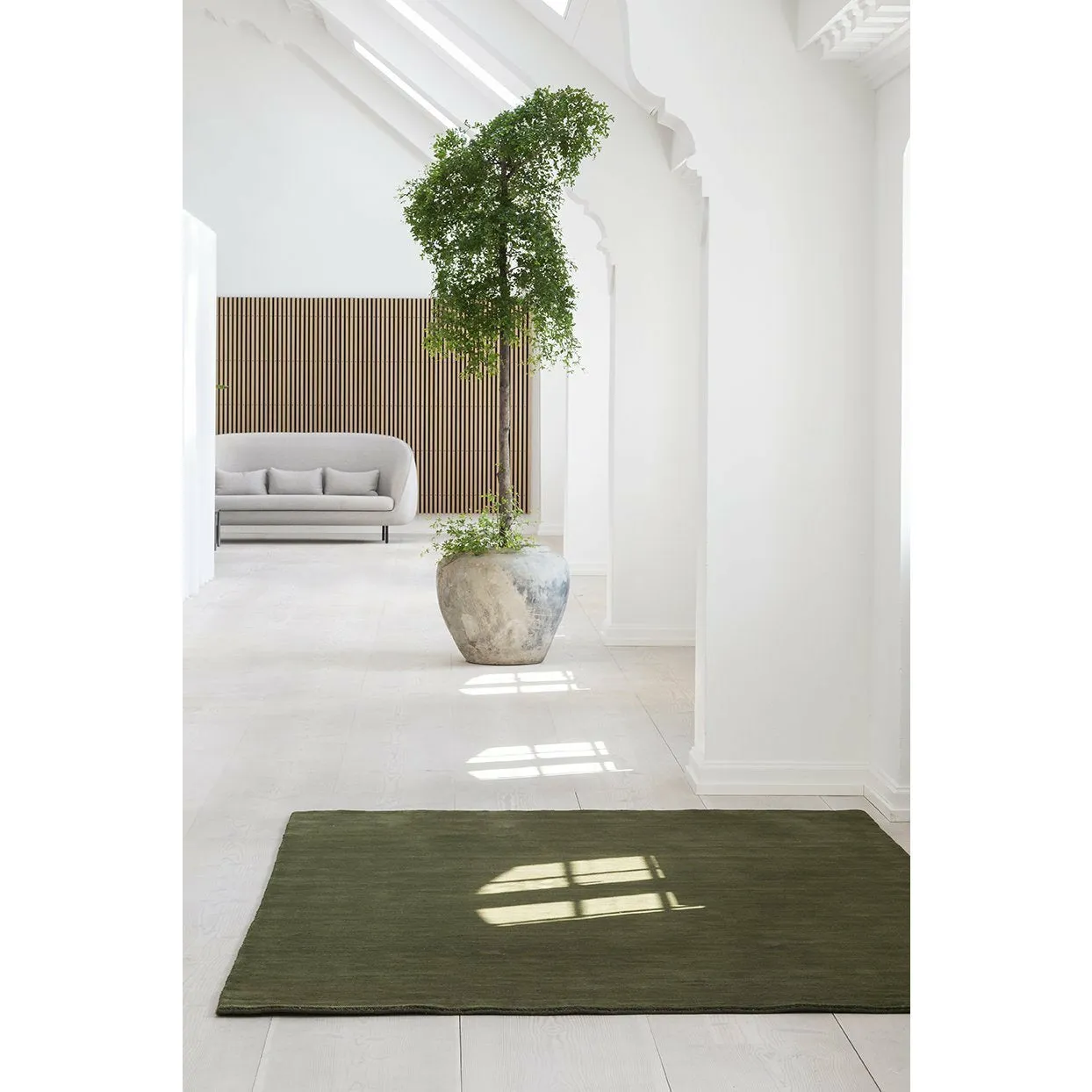 Massimo Earth Rug Moss Green, 140x200 Cm