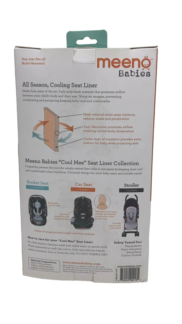 Meeno Babies Cool Mee Car Seat Liner, Baby Blue