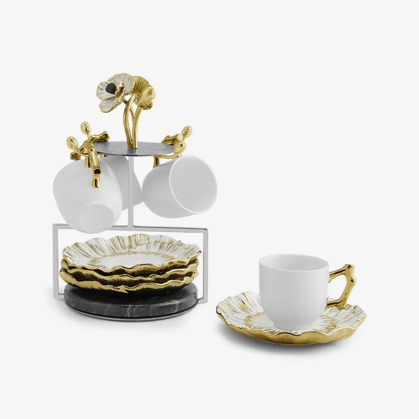 Michael Aram | Anemone Demitasse Set & Stand