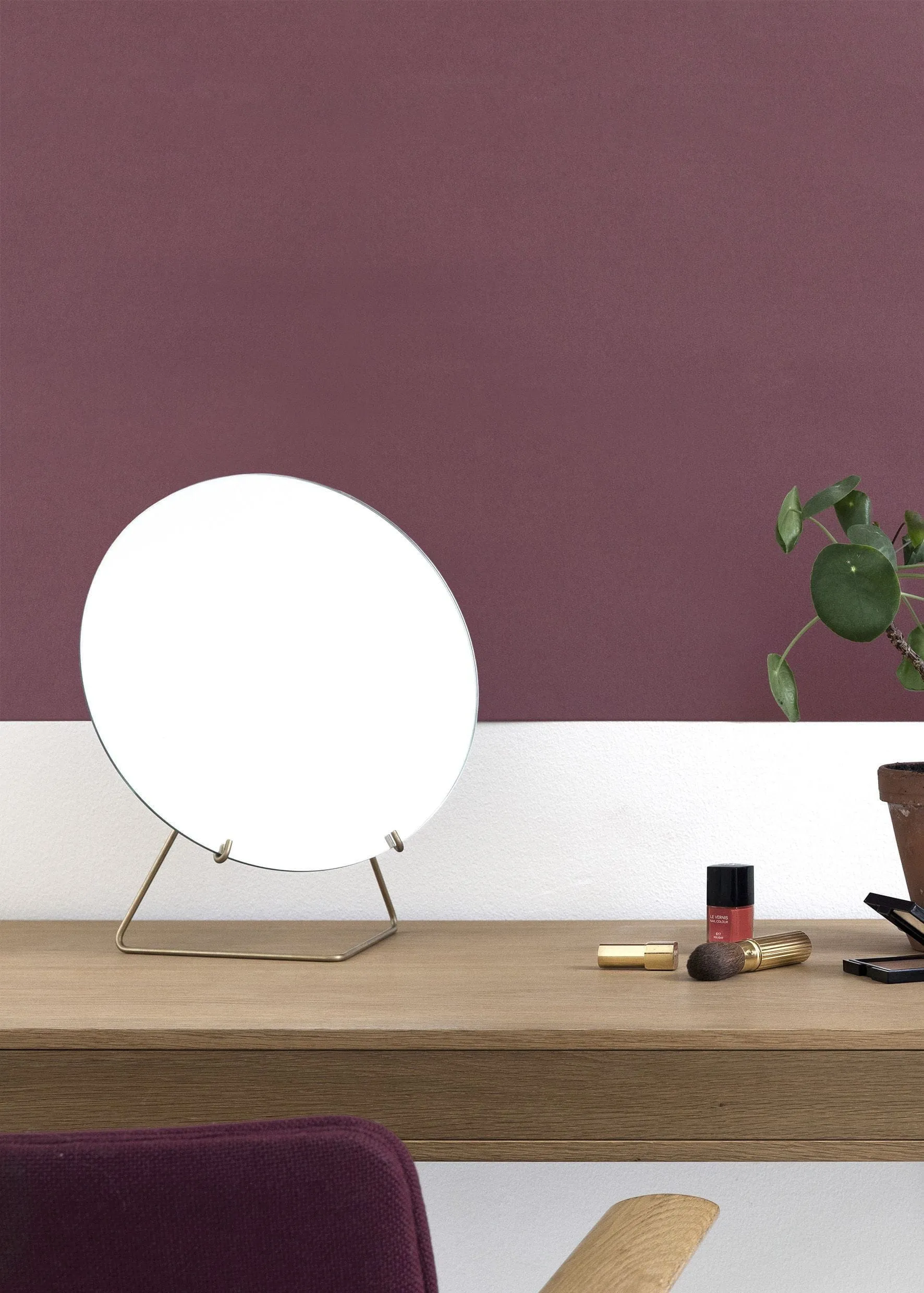 Moebe Standing Mirror ø30 Cm, Brass