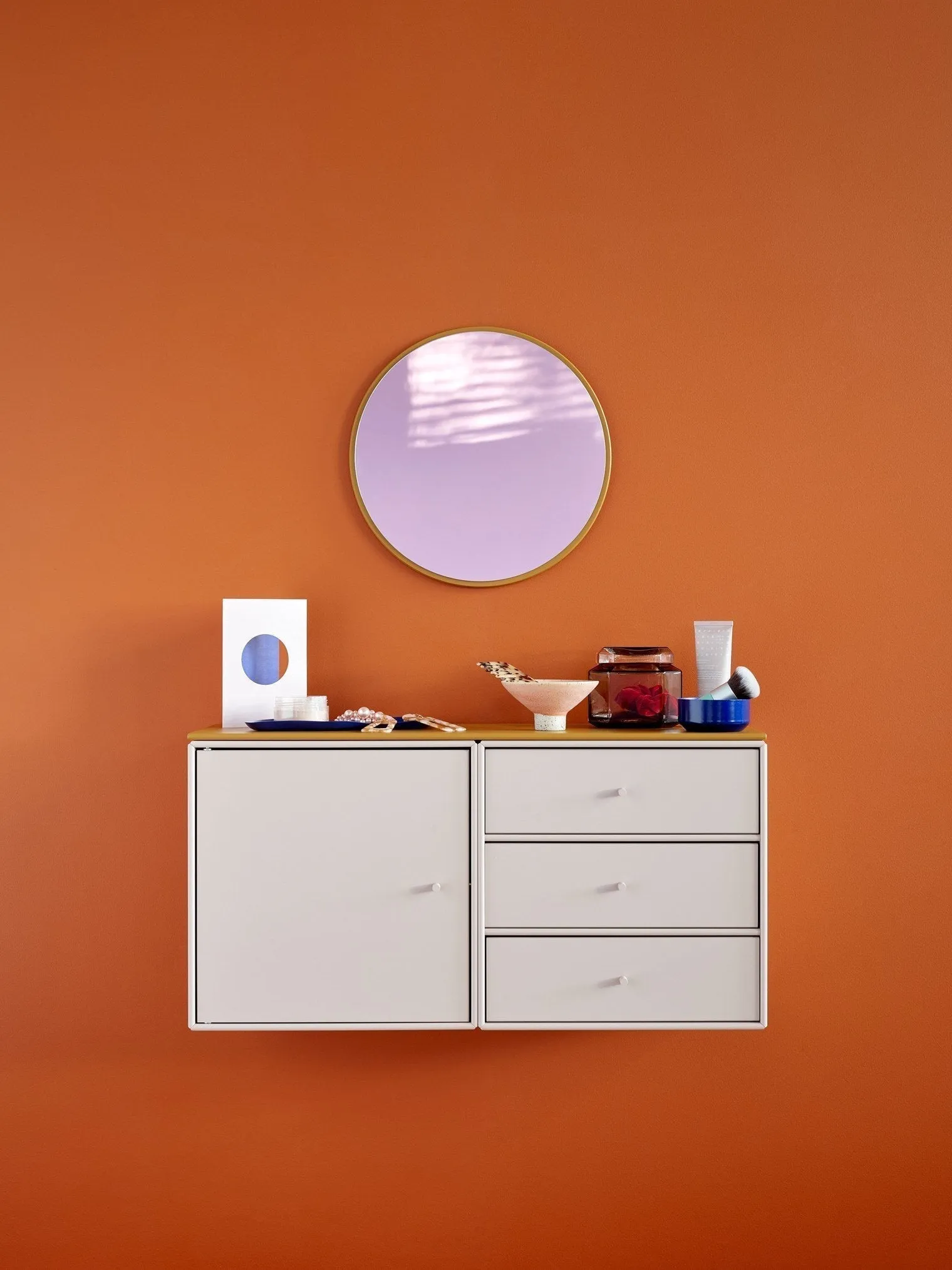 Montana Mini Mci Mirror, Rhubarb Red