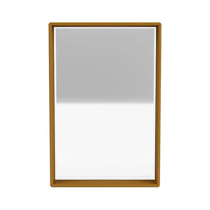 Montana Shelfie Mirror With Shelf Frame, Amber Yellow