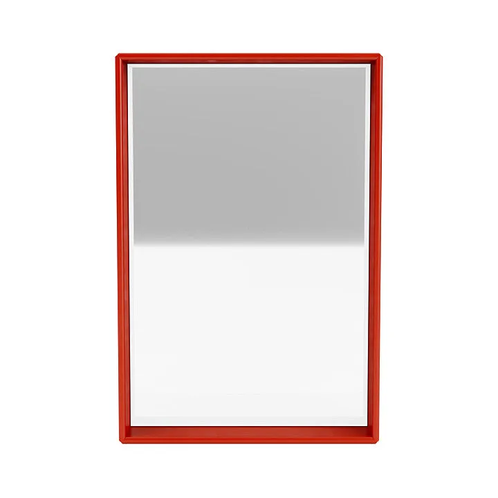 Montana Shelfie Mirror With Shelf Frame, Rosehip Red