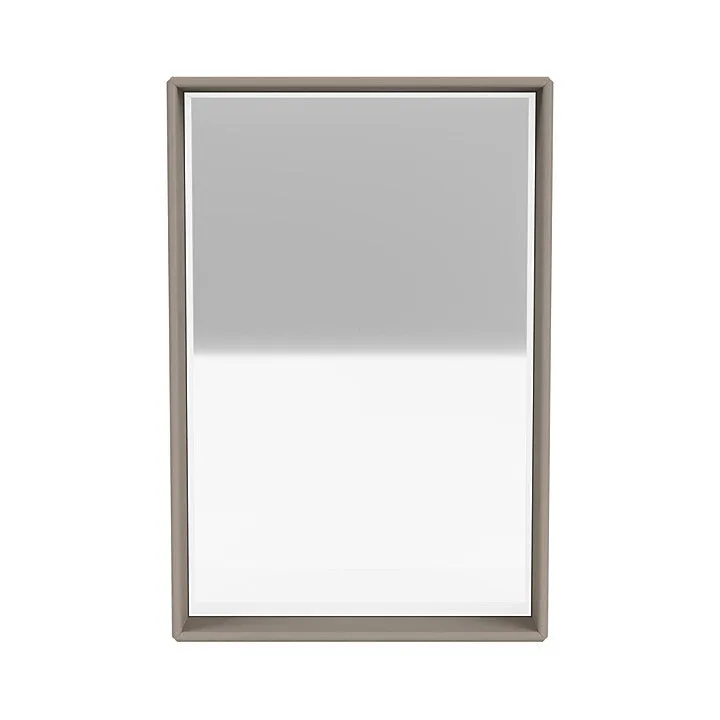 Montana Shelfie Mirror With Shelf Frame, Truffle Grey