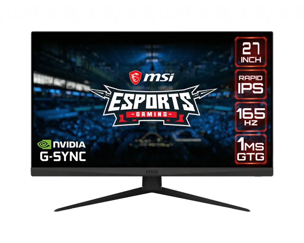 MSI Optix G273QF 27" Quad HD Gaming Monitor - 165Hz, 1ms, IPS, NVIDIA G-Sync Compatible, Black