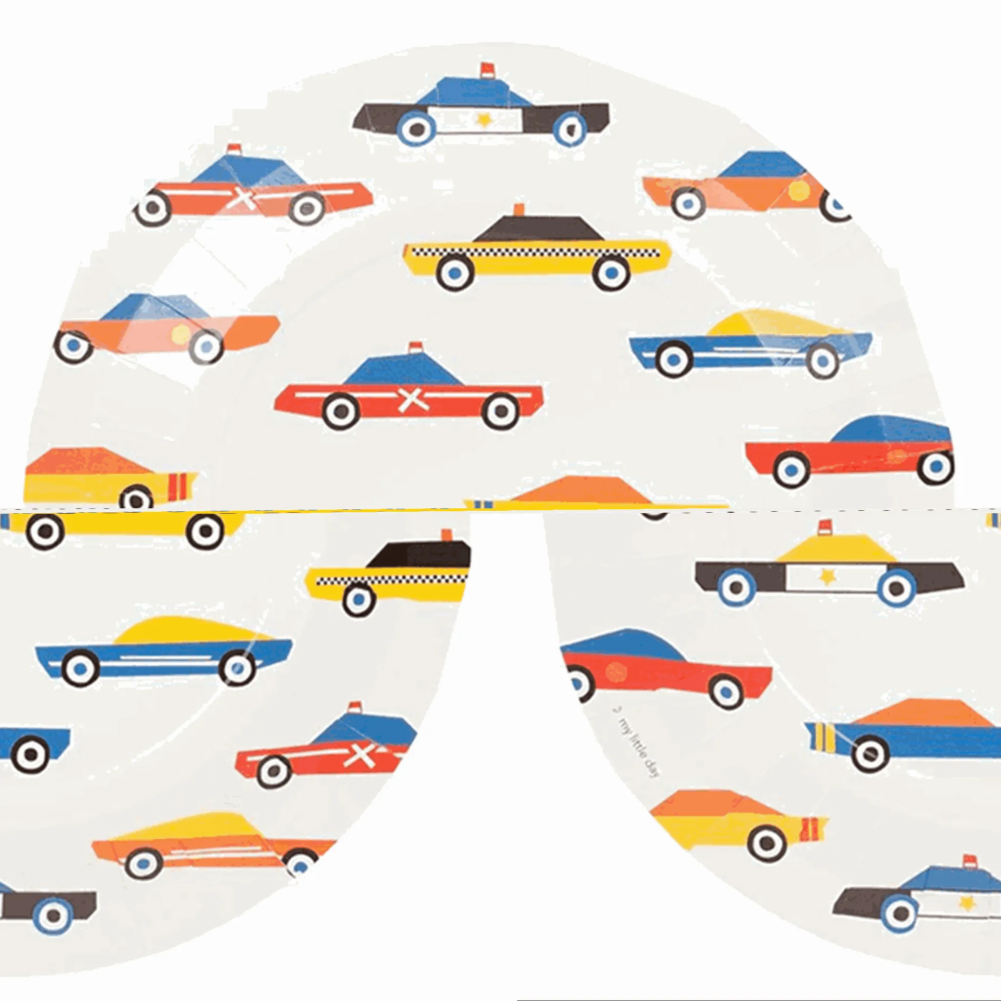 My Little Day Cars Plates 8 Pcs