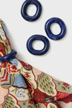 Navy Catena Link Napkin Rings Set of 4