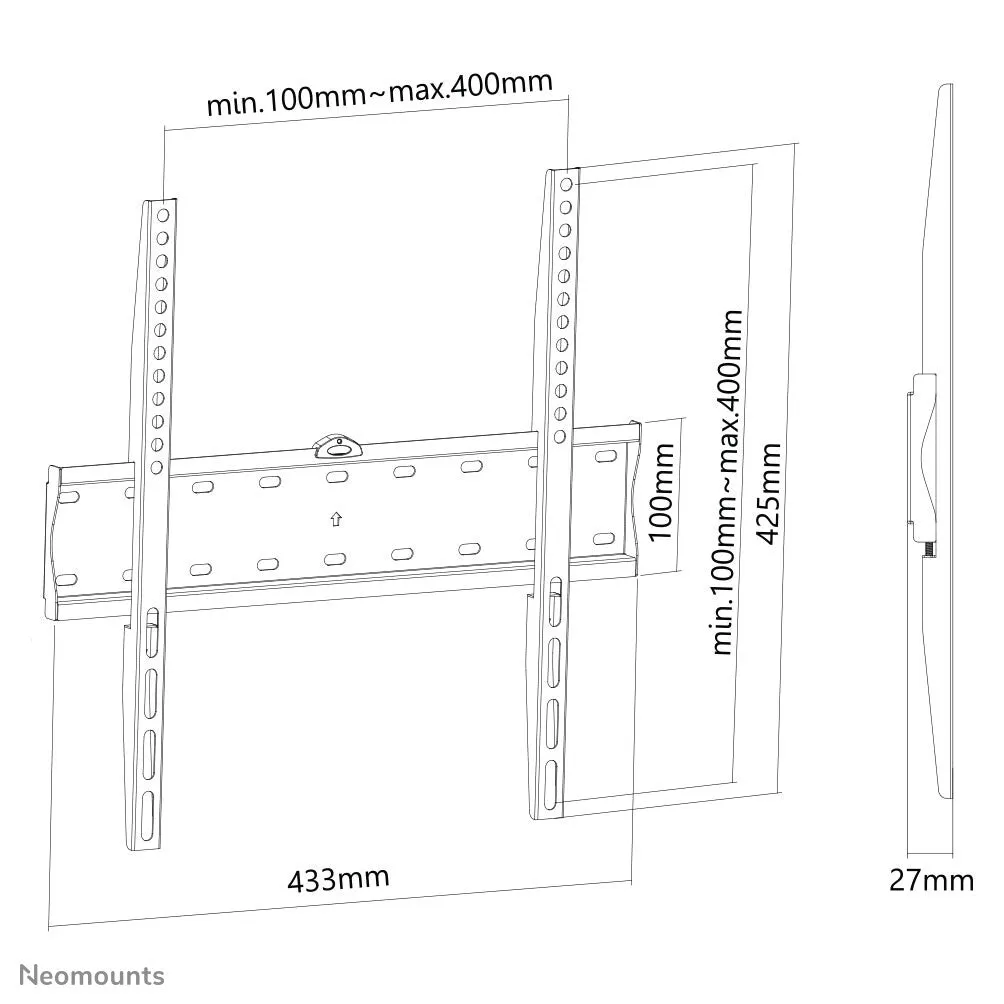 Neomounts FPMA-W300BLACK TV mount wall 32-55" - ultra-flat