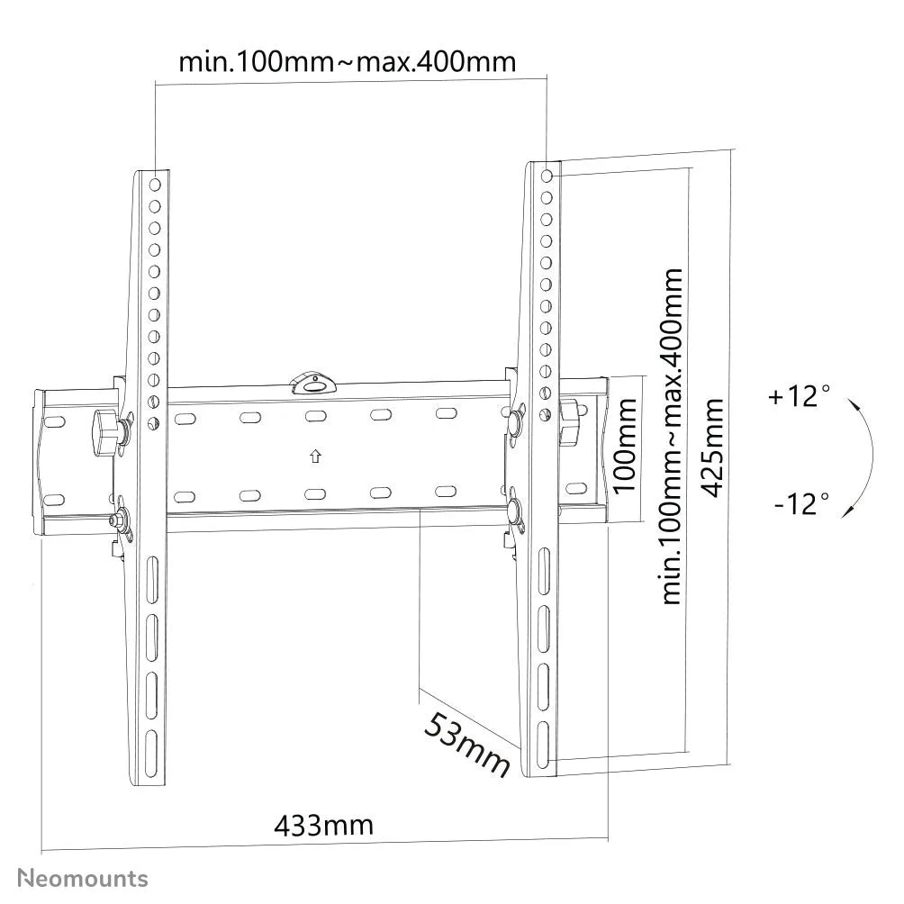 Neomounts FPMA-W350BLACK TV mount wall 32-55" - tiltable