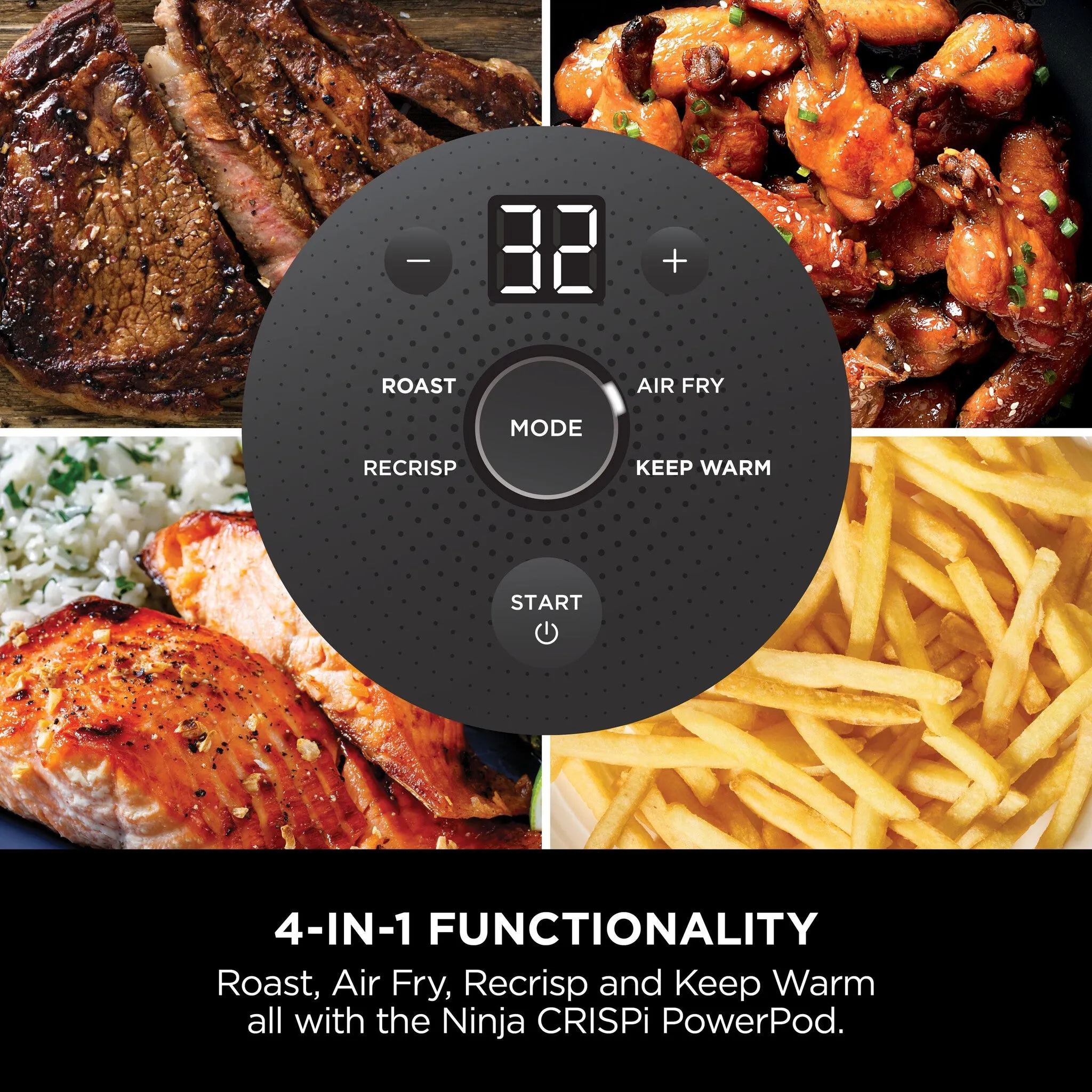 Ninja CRISPi 4-in-1 Portable Glass Air Fryer - Sage FN101UKSG