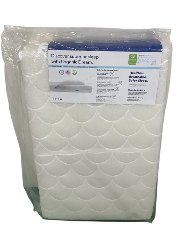 Organic Dream ComfortCloud Mini Crib Mattress, White
