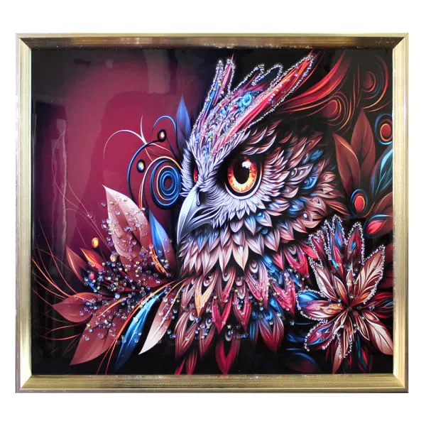 OWL WALL ART WITH DIAMANTES