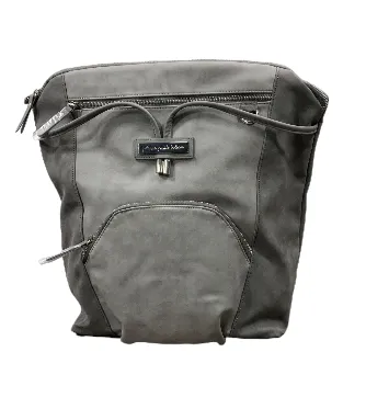 Petunia Pickle Bottom Cinch Backpack, Pewter Leatherette