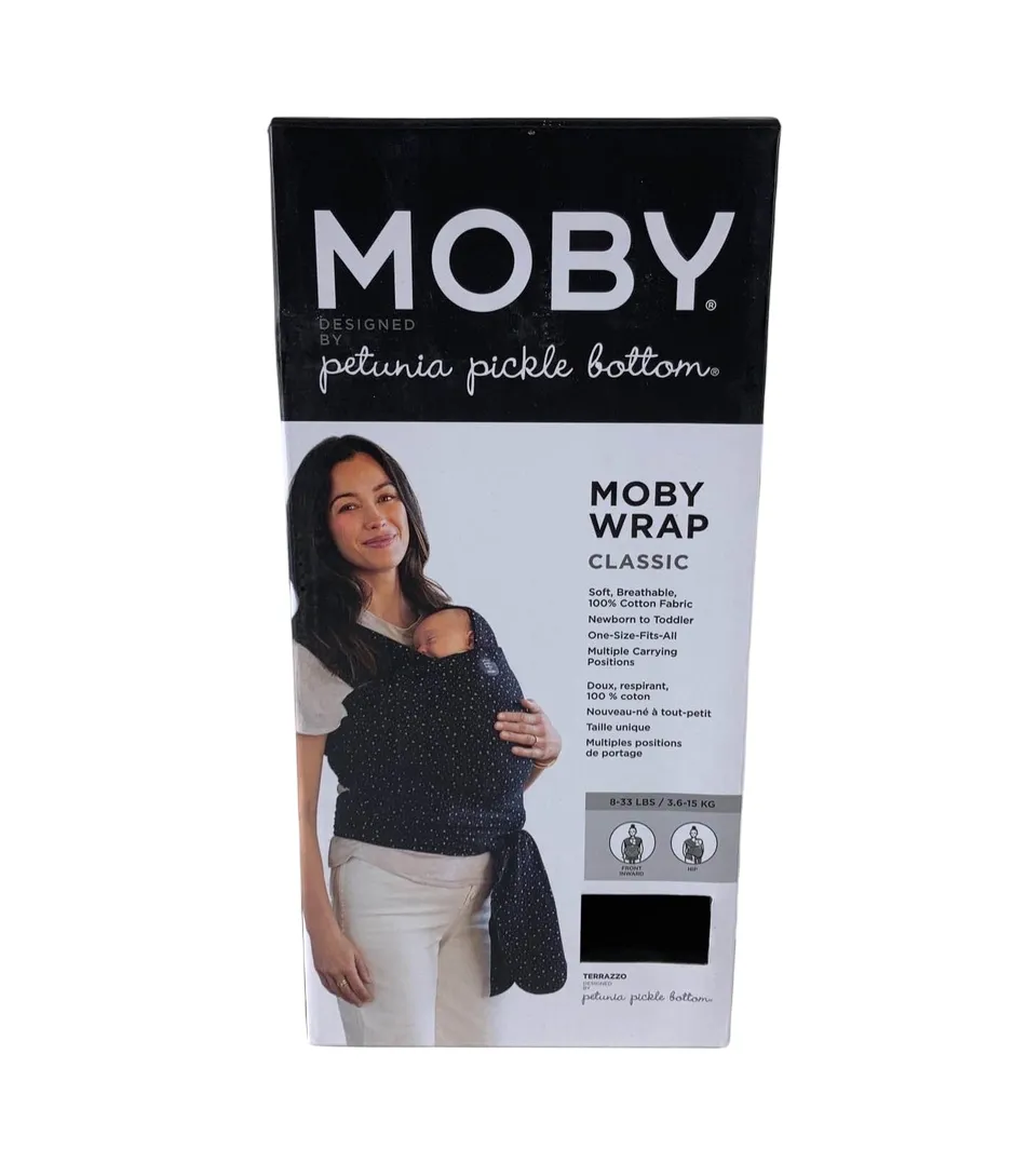Petunia Pickle Bottom For Moby Wrap Baby Carrier, Classic, Terrazzo Black
