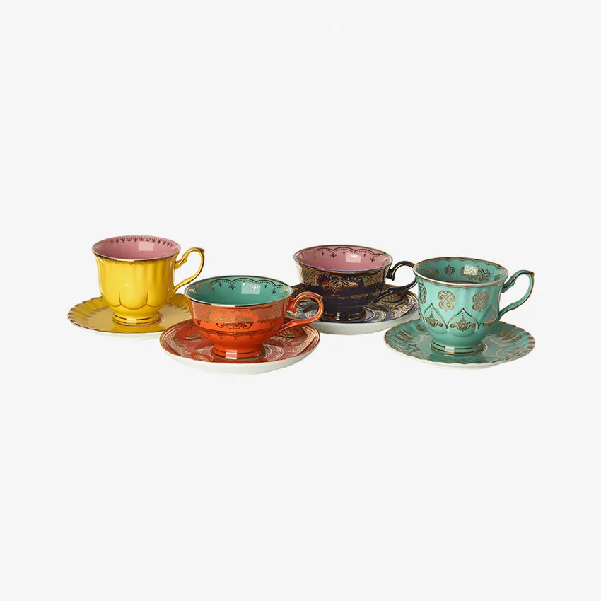 Polspotten | Grandpa Teacups Multi Colour (Set of 4)