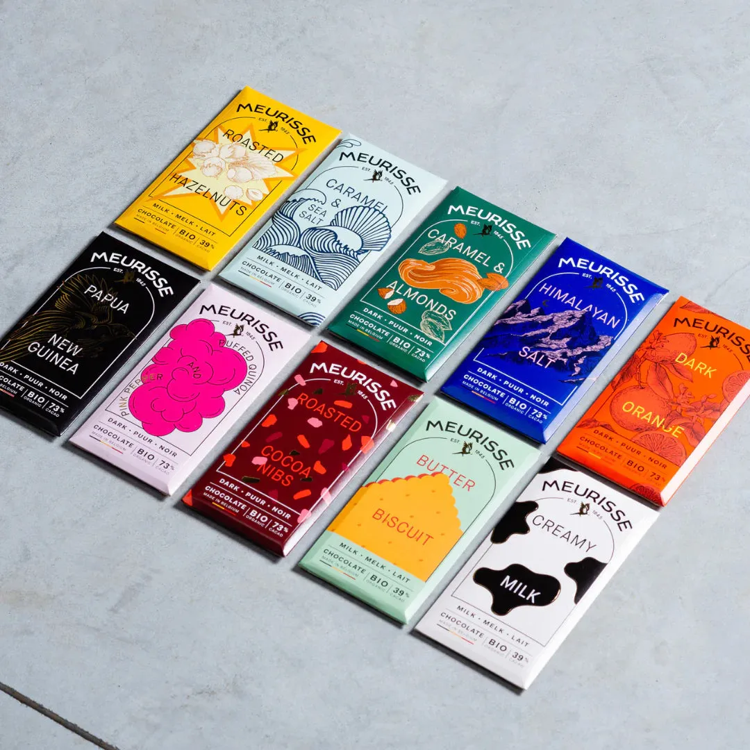 Puffed Quinoa and Pink Pepper 73% Dark Chocolate 100g